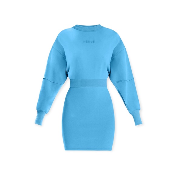 Herve Leger Mini Sweatshirt Dress - Picture 6 of 14